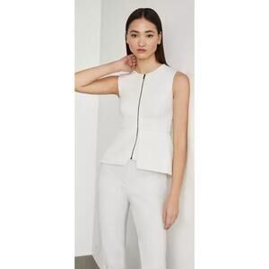 Abrielle Peplum Top - Ivory